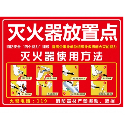 貼紙 滅火器放置點(diǎn)